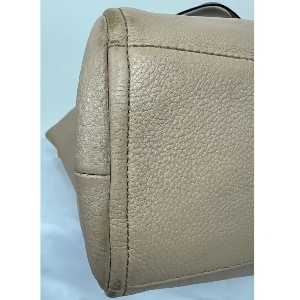 Kate Spade New York Large Leather Shoulder Bag, Light Tan or Beige